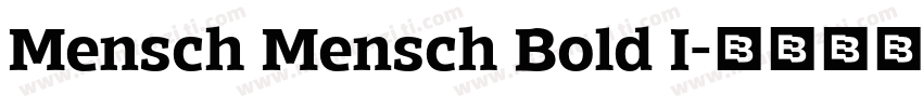 Mensch Mensch Bold I字体转换